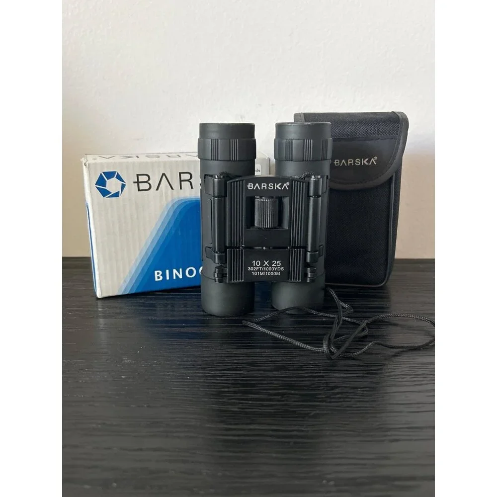 Barska Lucid View 10x25mm Compact Binoculars w/Case Bird Watchin/Sports/Concerts